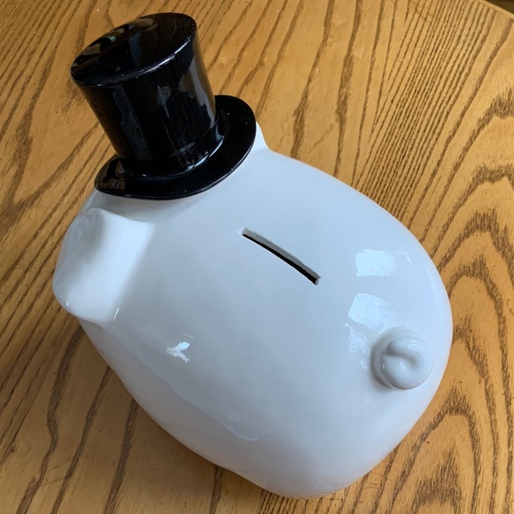 The Harvey Knox Kingdom Vintage Ceramic Piggy Bank With Top Hat - Picture 3 of 8